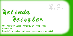 melinda heiszler business card